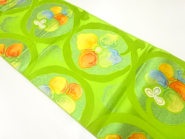 花唐草模様織出し名古屋帯